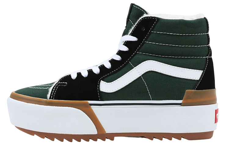 (Women) Vans Sk8-Hi Stacked High Top Shoes 'Green White' VN0A4BTWBDT