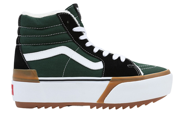 Order (W) 반스 스택드 하이탑 (그린/화이트) VN0A4BTWBDT