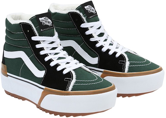 (Women) Vans Sk8-Hi Stacked High Top Shoes 'Green White' VN0A4BTWBDT Lookbook (Women) Vans Sk8-Hi Stacked High Top Shoes 'Green White' VN0A4BTWBDT