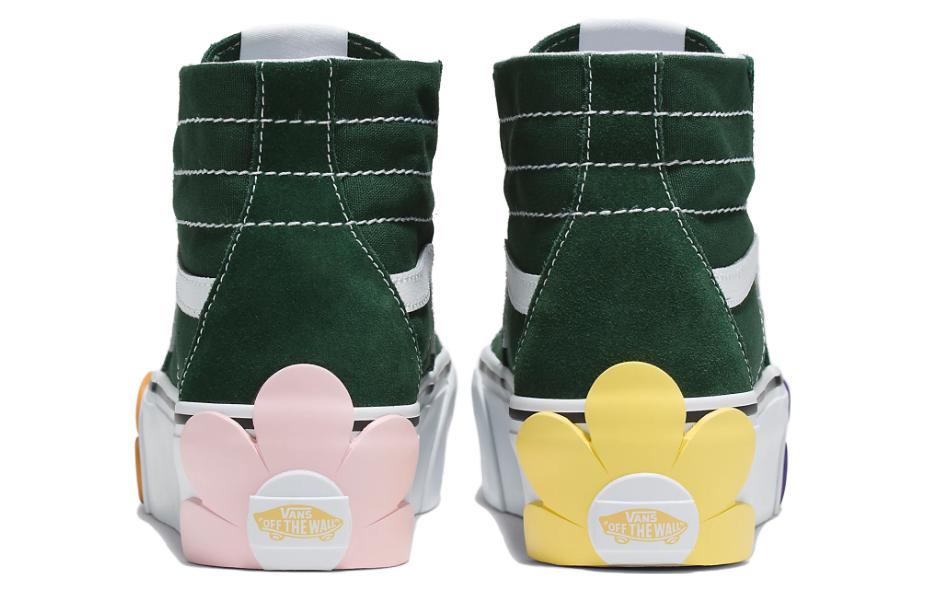 Lookbook Vans SK8 HI 窄身堆疊式 Osf 防滑抗磨 高筒 滑板鞋 男女款 綠白