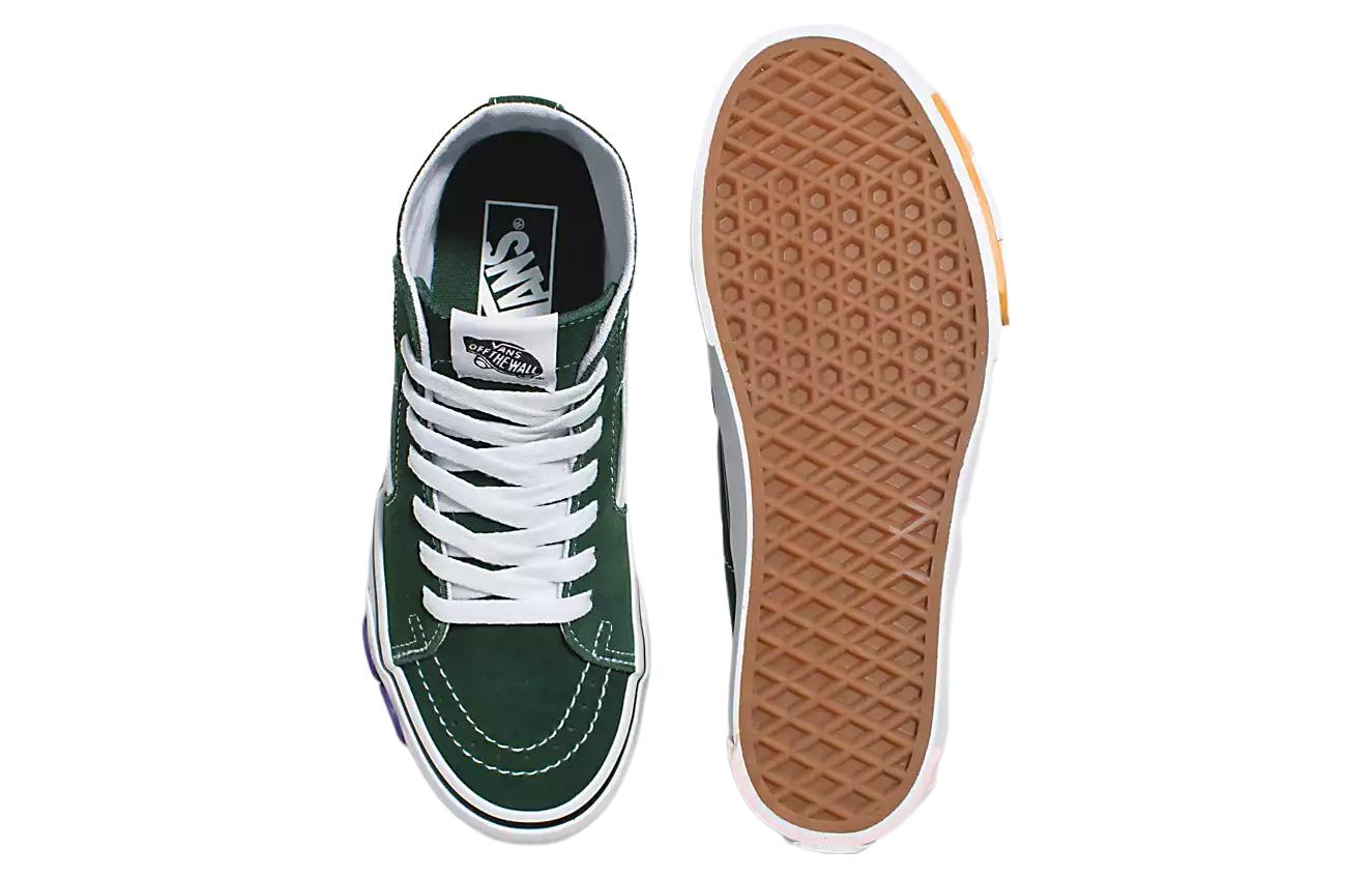Shop Vans SK8 HI 窄身堆疊式 Osf 防滑抗磨 高筒 滑板鞋 男女款 綠白