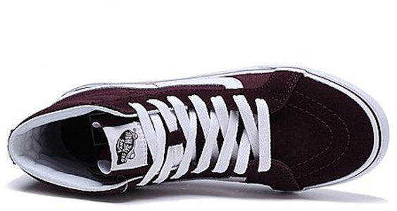 Vans SK8-HI Slim Sneakers Merah Anggur Tua VN0A32R2LV6 Shop Vans SK8-HI Slim Sneakers Merah Anggur Tua VN0A32R2LV6