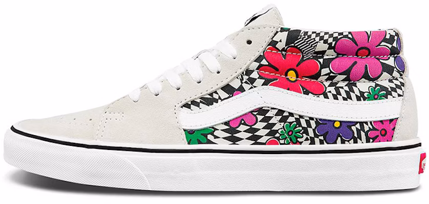 Vans SK8-Mid Flower Plaid White/Grey VN0A3WM340G Buy Vans SK8-Mid Flower Plaid White/Grey VN0A3WM340G
