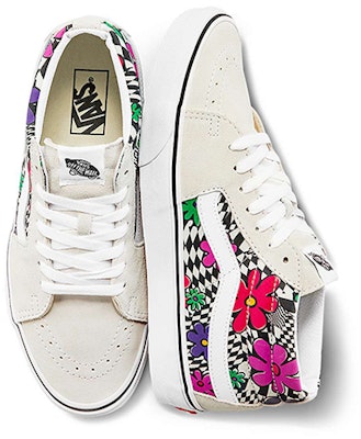 Vans SK8-Mid Flower Plaid White/Grey VN0A3WM340G Shop Vans SK8-Mid Flower Plaid White/Grey VN0A3WM340G