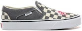 Order (W) Vans Slip-On Kasut Skateboard Kotak-Kotak Rose 'Kelabu Putih' VN0A45JMXNV