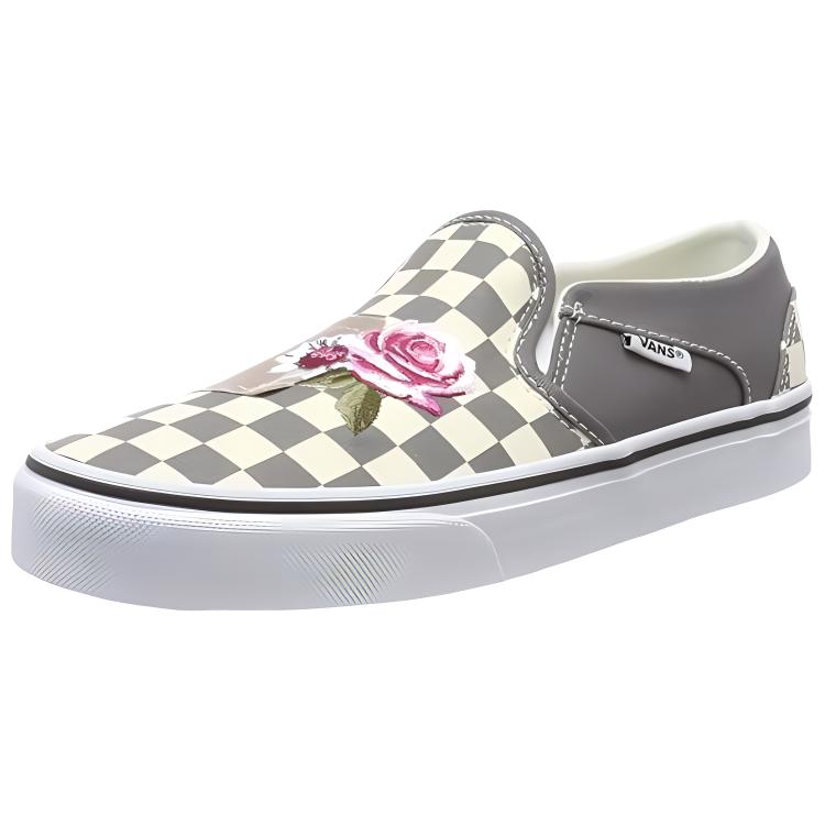 Lookbook (W) Vans格子玫瑰灰白色滑板鞋 VN0A45JMXNV