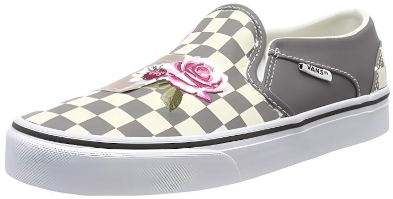 (Women) Vans slip-on Skate shoes Checkered Rose 'Grey White' VN0A45JMXNV Lookbook (Women) Vans slip-on Skate shoes Checkered Rose 'Grey White' VN0A45JMXNV