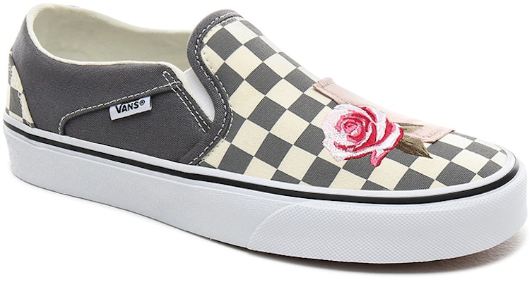 (Women) Vans slip-on Skate shoes Checkered Rose 'Grey White' VN0A45JMXNV Shop (Women) Vans slip-on Skate shoes Checkered Rose 'Grey White' VN0A45JMXNV