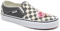 Shop (W) Vans Slip-On Kasut Skateboard Kotak-Kotak Rose 'Kelabu Putih' VN0A45JMXNV