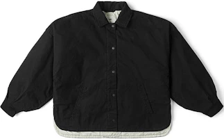 (Women) Vans Solid Color Button-Up Collar Jacket Black VN000H2XBLK (Women) Vans Solid Color Button-Up Collar Jacket Black VN000H2XBLK