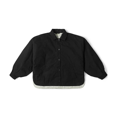 (Women) Vans Solid Color Button-Up Collar Jacket Black VN000H2XBLK