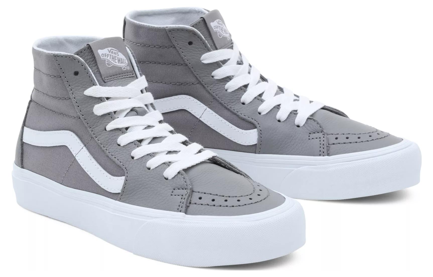 Lookbook (W) Vans Suede SK8-Hi Tapered VR3 Zapatos 'Gris Blanco' VN0009Q0BGF