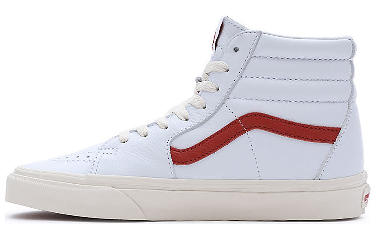 (Women) Vans Vintage Pop Sk8-Hi Shoes 'White Red' VN0007NSRED