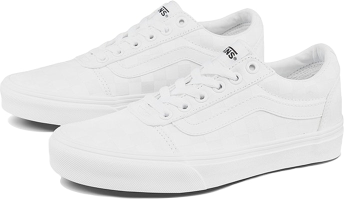 Vans Ward 棋盤格 簡約舒適 經典休閒 低幫 板鞋 女款 白 Order Vans Ward 棋盤格 簡約舒適 經典休閒 低幫 板鞋 女款 白