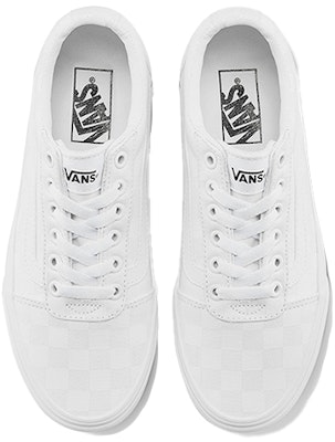 Vans Ward 棋盤格 簡約舒適 經典休閒 低幫 板鞋 女款 白 Lookbook Vans Ward 棋盤格 簡約舒適 經典休閒 低幫 板鞋 女款 白