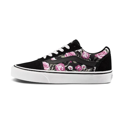 Vans Ward Flowers Retro Casual Skateboarding Shoes Black