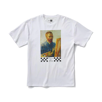 (Women) Vans Van Gogh Museum White Oversized Graphic T-shirt VA3QXGWHT