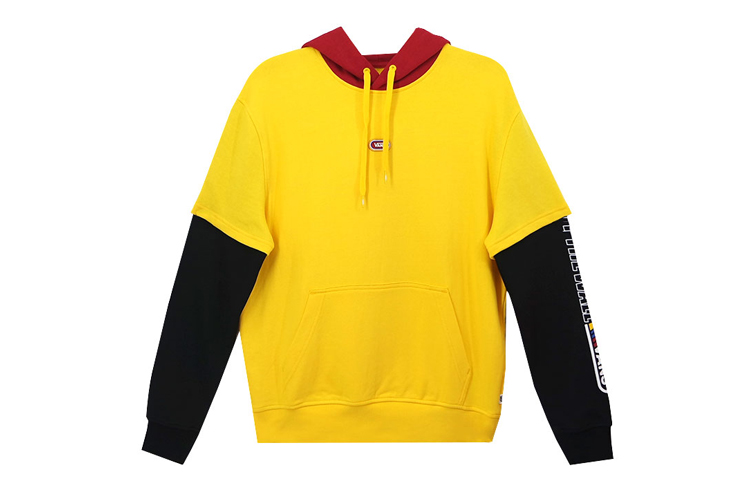 (Women) Vans Yellow Two-in-One Hoodie Pullover American Style VN0A4RBH85W