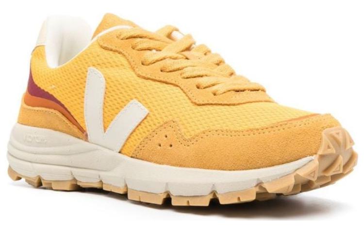 Order VEJA Dekkan 織物皮革 圓頭綁帶 低筒 運動休閒鞋 女款 黃色