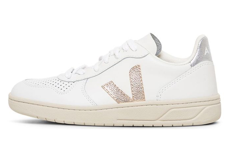 (W) VEJA V-10 'White Leather Low-Top'