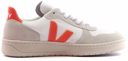 Order VEJA V-10 B-Mesh 休閒搭配 低筒時尚板鞋 女款 白橙拼接