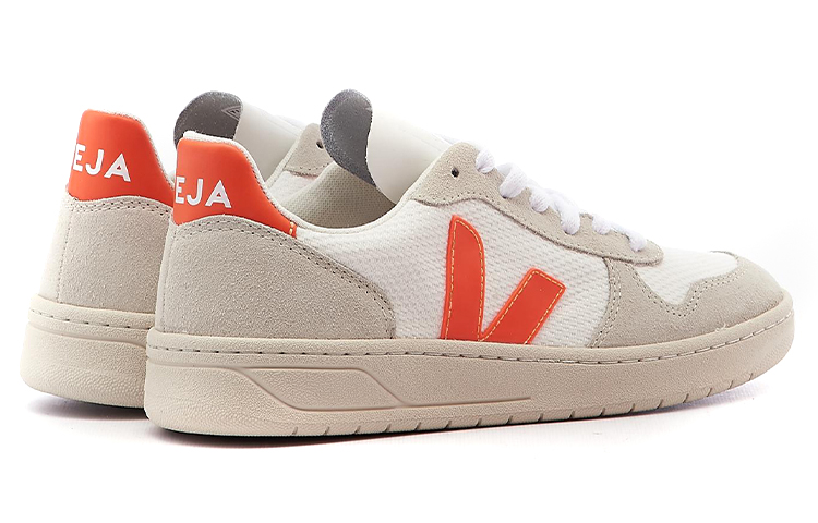 Shop (W) VEJA V-10 B-Mesh 'Blanco Naranja Patchwork' VX012501A