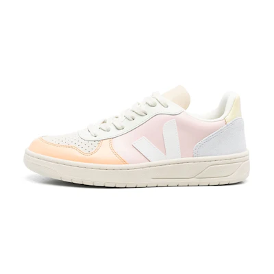 (W) VEJA V-10 Leather Petale White