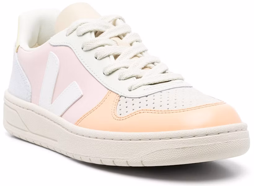 VEJA V-10 皮革 低幫圓頭綁帶 時尚板鞋 女款 粉橙 Lookbook VEJA V-10 皮革 低幫圓頭綁帶 時尚板鞋 女款 粉橙