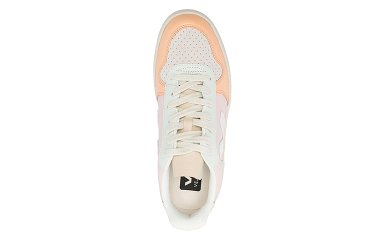 Purchase VEJA V-10 皮革 低幫圓頭綁帶 時尚板鞋 女款 粉橙