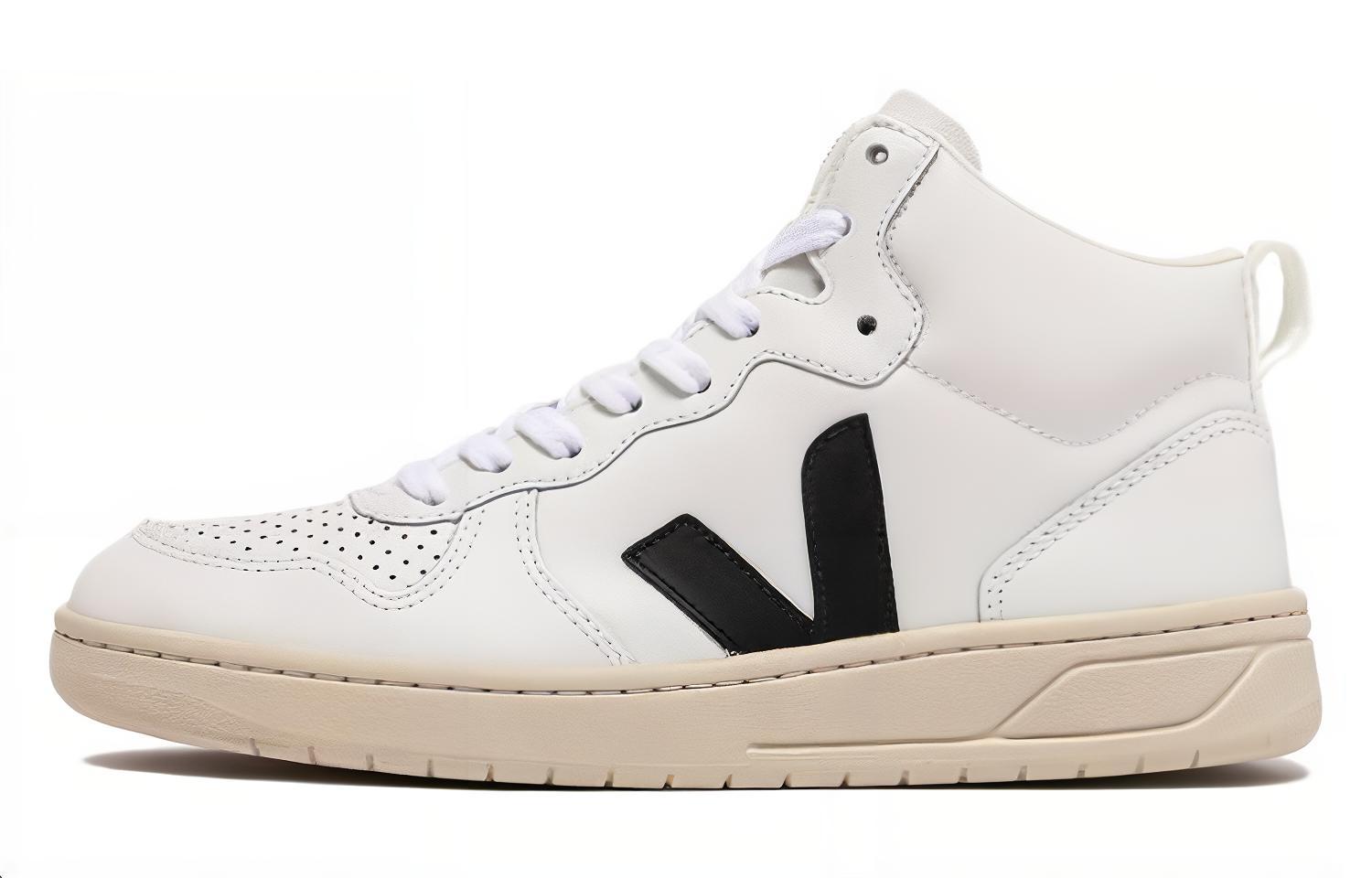 (Women) VEJA V-15 High-Top 'White Calf Leather' VQ0203304