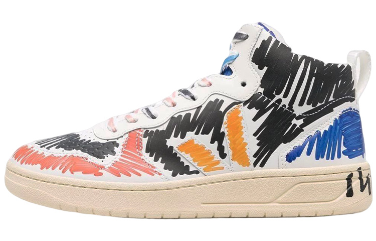 (Women) Veja V-15 Leather x Marni Black Multi VQMS-2884AV152000N99