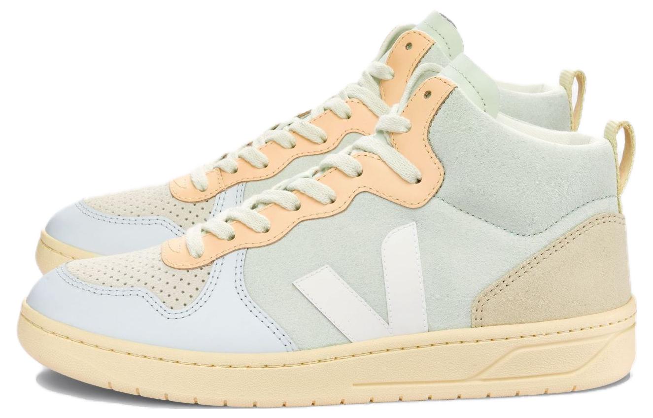 (Women) VEJA V-15 Suede 'Jade White Multicolor' VQ0303130A