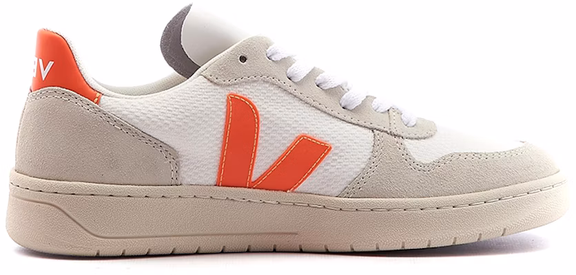 (Women) VEJA V-10 B-Mesh 'White Orange Patchwork' VX012501A Order (Women) VEJA V-10 B-Mesh 'White Orange Patchwork' VX012501A