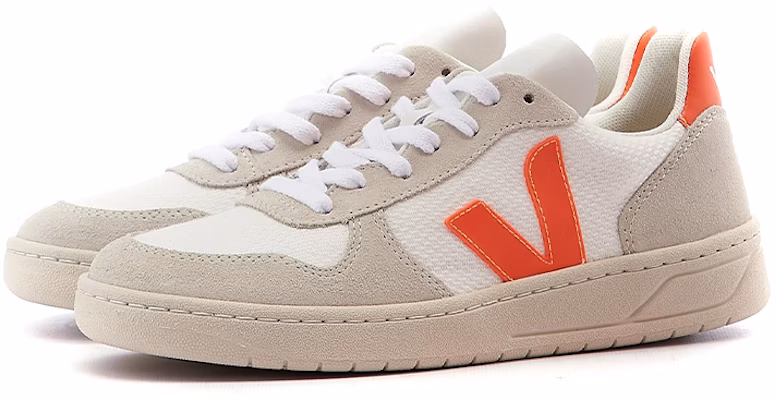 (Women) VEJA V-10 B-Mesh 'White Orange Patchwork' VX012501A Lookbook (Women) VEJA V-10 B-Mesh 'White Orange Patchwork' VX012501A
