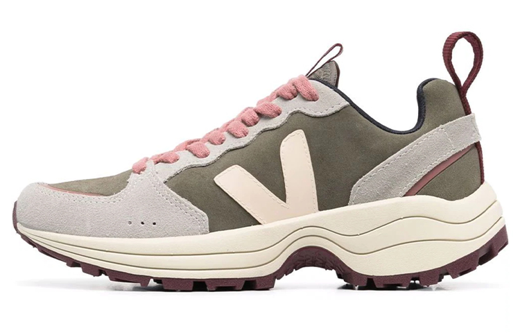 (Women) VEJA Venturi Gray Green 'Kaki Sable Fashion Versatile Low-Top Dad Shoe' VT032350