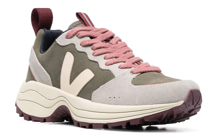 Order (W) VEJA Venturi Abu Hijau 'Kaki Sable Sepatu Low-Top Fashion Ayah Serba Guna' VT032350