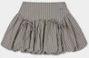 Shop (Women) VELOEL Beige Balloon Ribbon Striped Skirt 26ssbl006BE