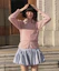 Buy (Women) VELOEL Blue Balloon Ribbon Striped Skirt 26ssbl006BL