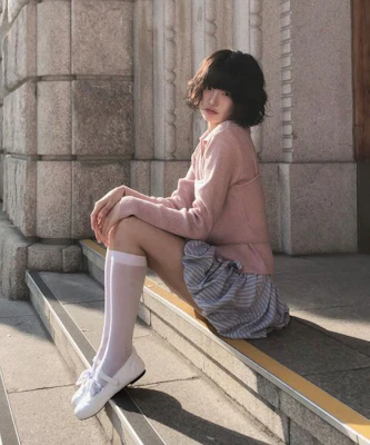 (Women) VELOEL Blue Balloon Ribbon Striped Skirt 26ssbl006BL Order (Women) VELOEL Blue Balloon Ribbon Striped Skirt 26ssbl006BL