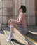 Order (Women) VELOEL Blue Balloon Ribbon Striped Skirt 26ssbl006BL
