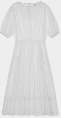 (Women) VELOEL Ivory Puff Strap Long Dress 26SSBL007WH Lookbook (Women) VELOEL Ivory Puff Strap Long Dress 26SSBL007WH