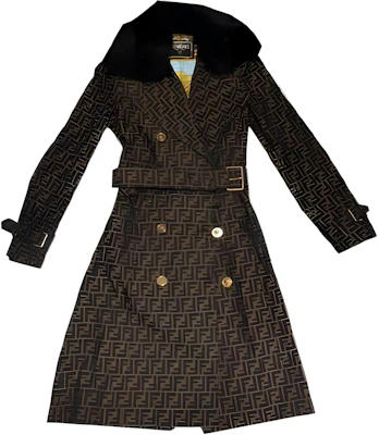 (W) 베르사체 올오버 프린트 더블브레스트 코트 브라운 긴소매 100535-1A3315-2N110 Buy (W) 베르사체 올오버 프린트 더블브레스트 코트 브라운 긴소매 100535-1A3315-2N110