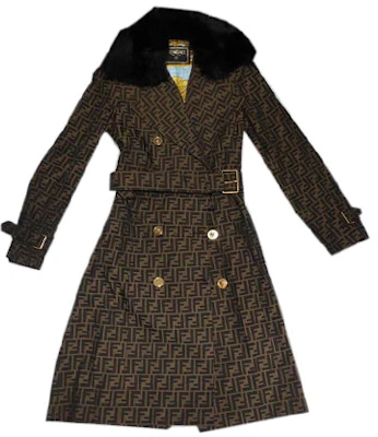 (W) 베르사체 올오버 프린트 더블브레스트 코트 브라운 긴소매 100535-1A3315-2N110 Order (W) 베르사체 올오버 프린트 더블브레스트 코트 브라운 긴소매 100535-1A3315-2N110