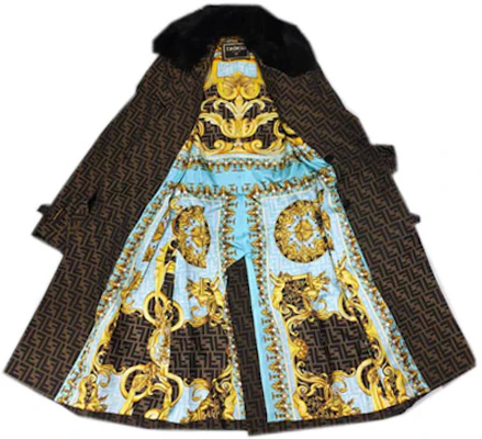 (W) 베르사체 올오버 프린트 더블브레스트 코트 브라운 긴소매 100535-1A3315-2N110 Shop (W) 베르사체 올오버 프린트 더블브레스트 코트 브라운 긴소매 100535-1A3315-2N110