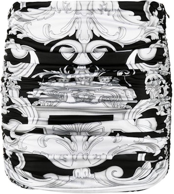 (W) 베르사체 블랙 올오버 프린트 집업 캐주얼 미니 스커트 1005902-1A04413-5B040 Buy (W) 베르사체 블랙 올오버 프린트 집업 캐주얼 미니 스커트 1005902-1A04413-5B040