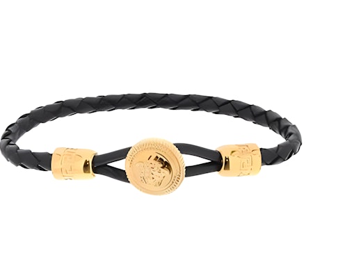 (W) Pulsera Negra Versace con Colgante de Logo. 10119511A006371B00V Buy (W) Pulsera Negra Versace con Colgante de Logo. 10119511A006371B00V