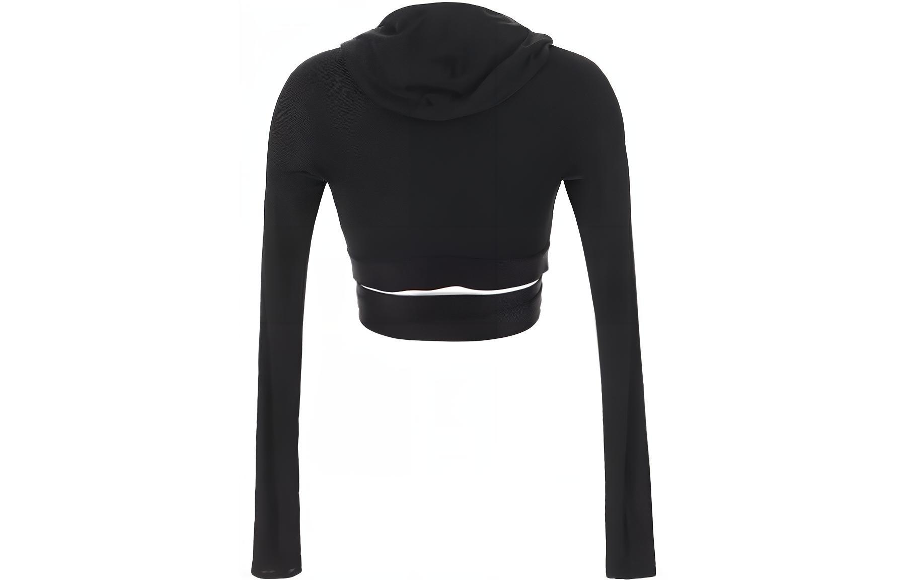 Lookbook (W) VERSACE Baju Hitam Lengan Panjang dengan Potongan V Dalam Berongga 1007885-1A00572-1B000