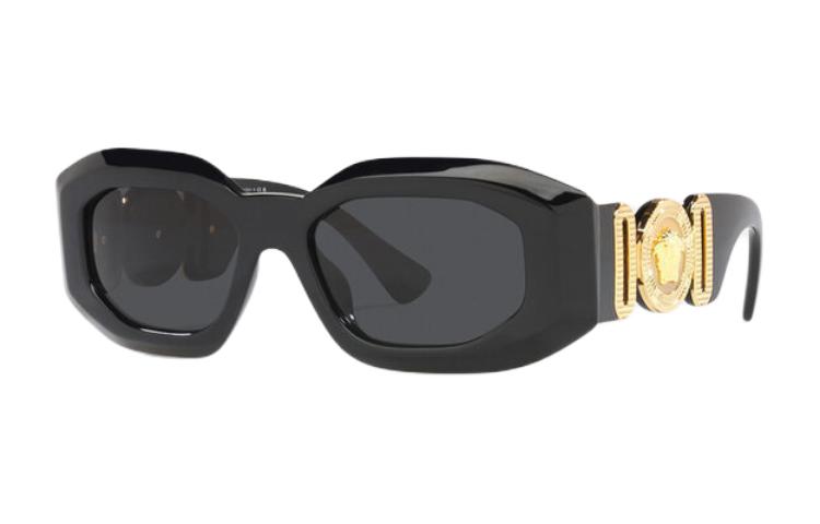 Order (W) Gafas de Sol Negras Irregulares VERSACE de Acetato con Logo en la Varilla. O4425UOGB18754ONUL