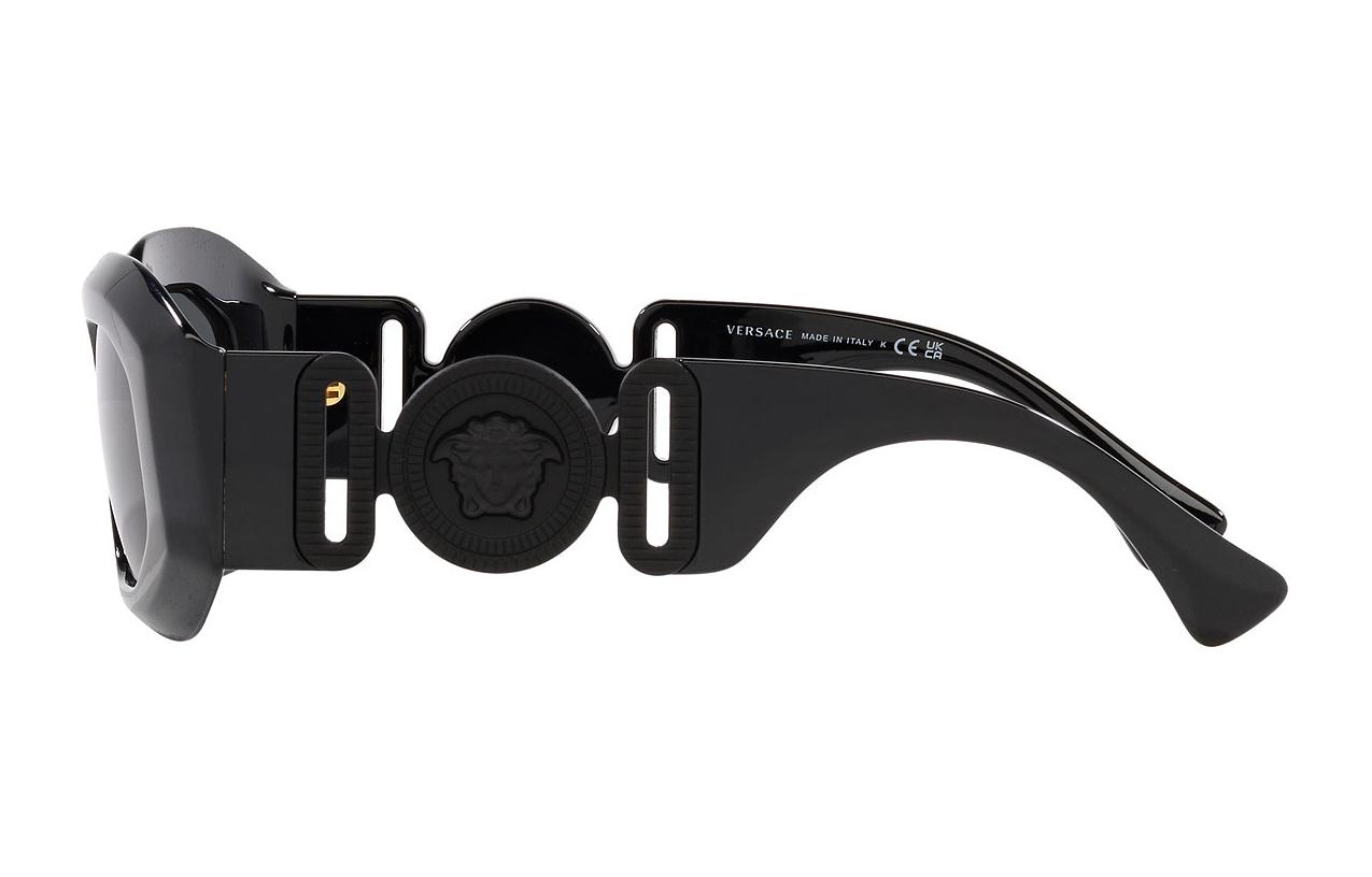 Shop (W) VERSACE Gafas de Sol Negras Irregulares de Nylon con Logotipos en las Patillas. O4425UO53608754ONUL