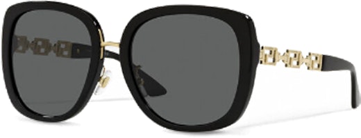 (Women) VERSACE Black Irregular Sunglasses with Greek Key Metal Temples. O4407D-OGB18756_ONUL (Women) VERSACE Black Irregular Sunglasses with Greek Key Metal Temples. O4407D-OGB18756_ONUL